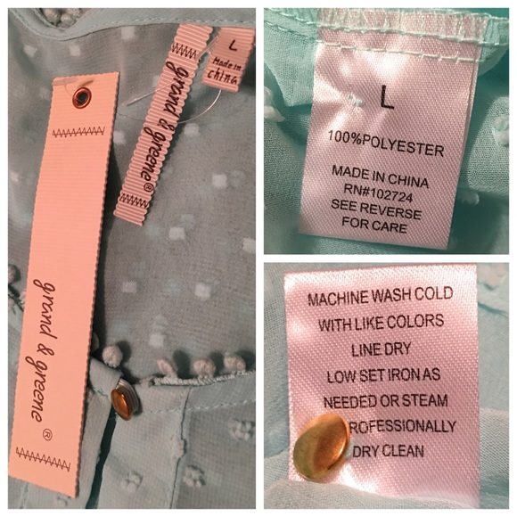 Mint Sheer Blouse - Picture 8 of 8